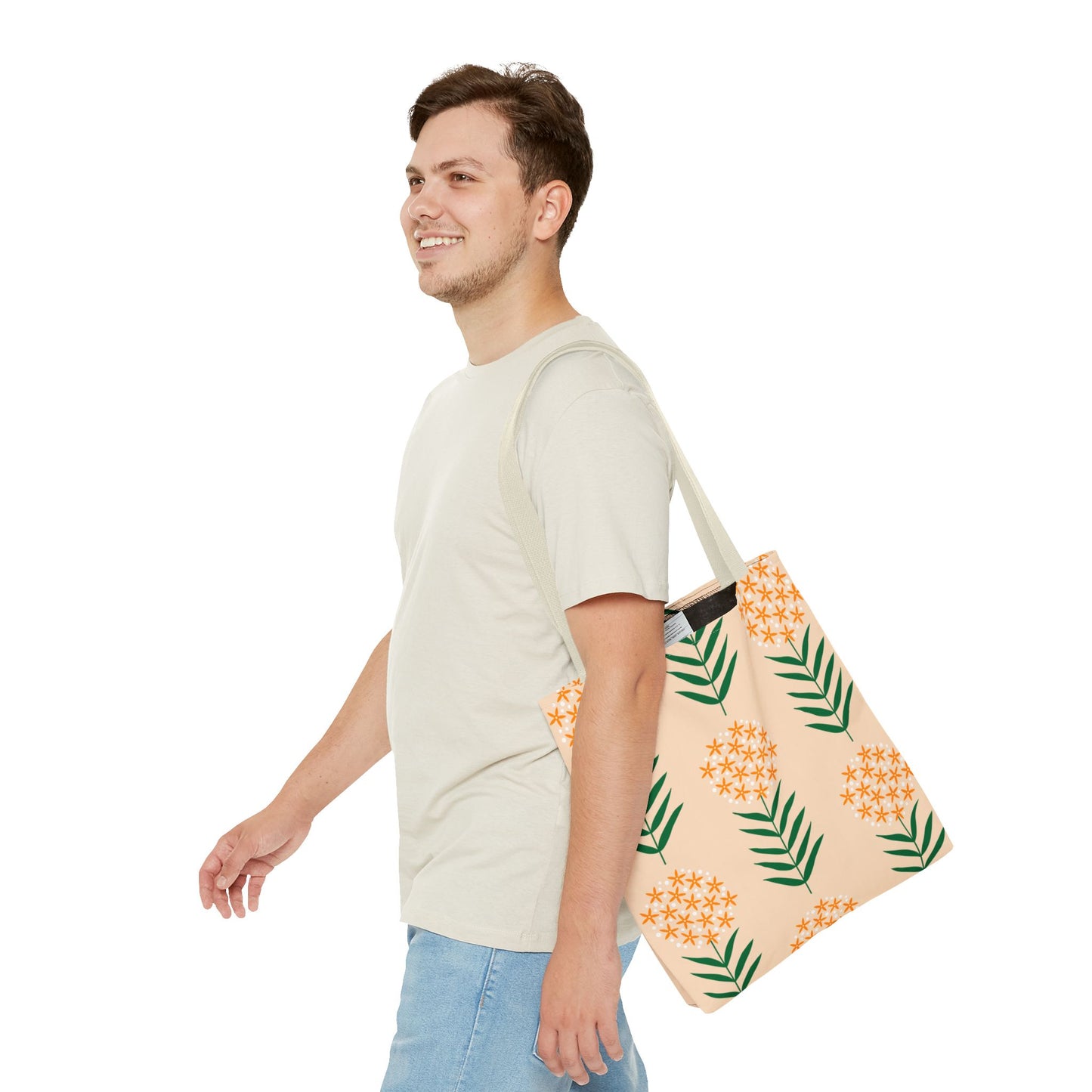 Milkweed Tote / orange / 16" x 16"