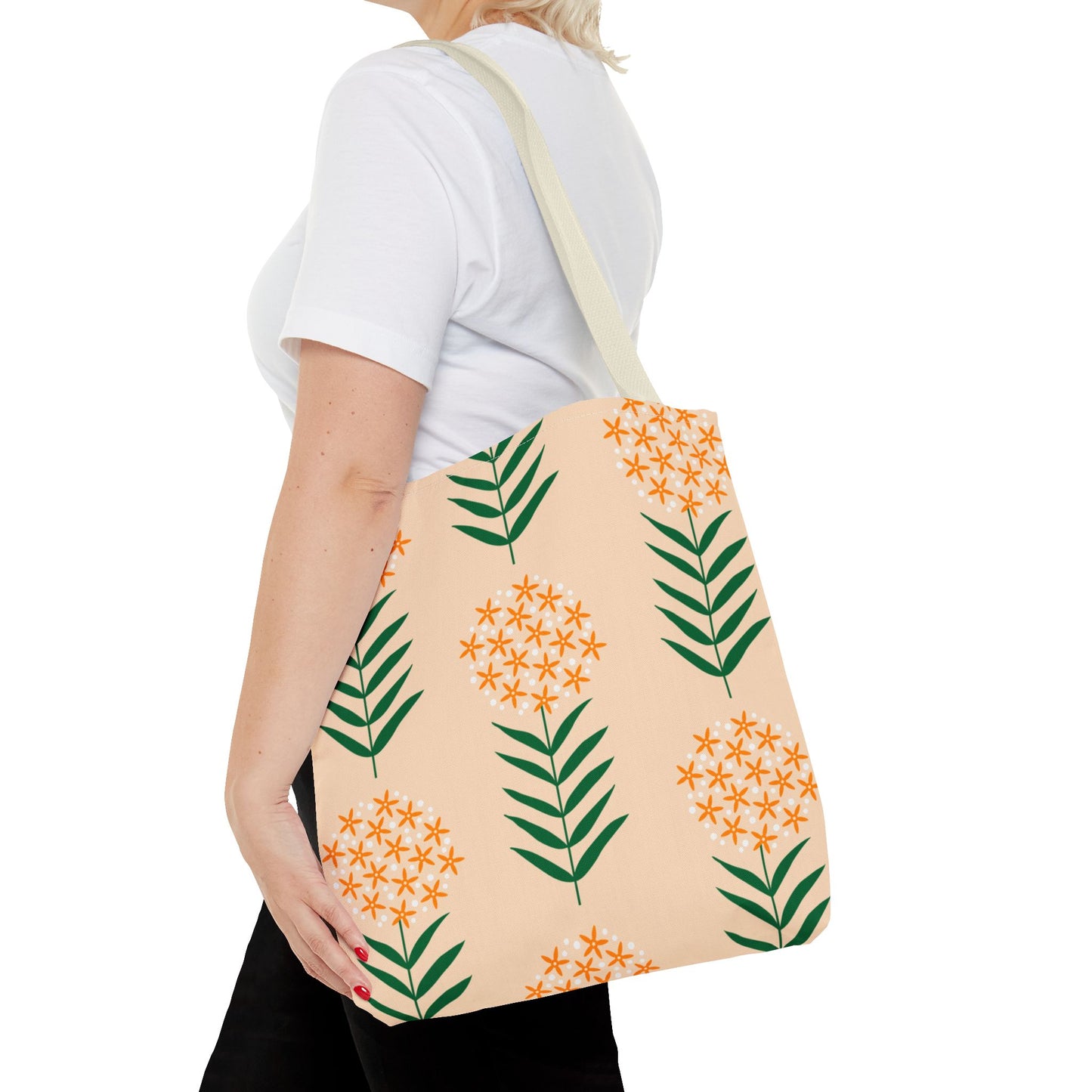 Milkweed Tote / orange / 16" x 16"