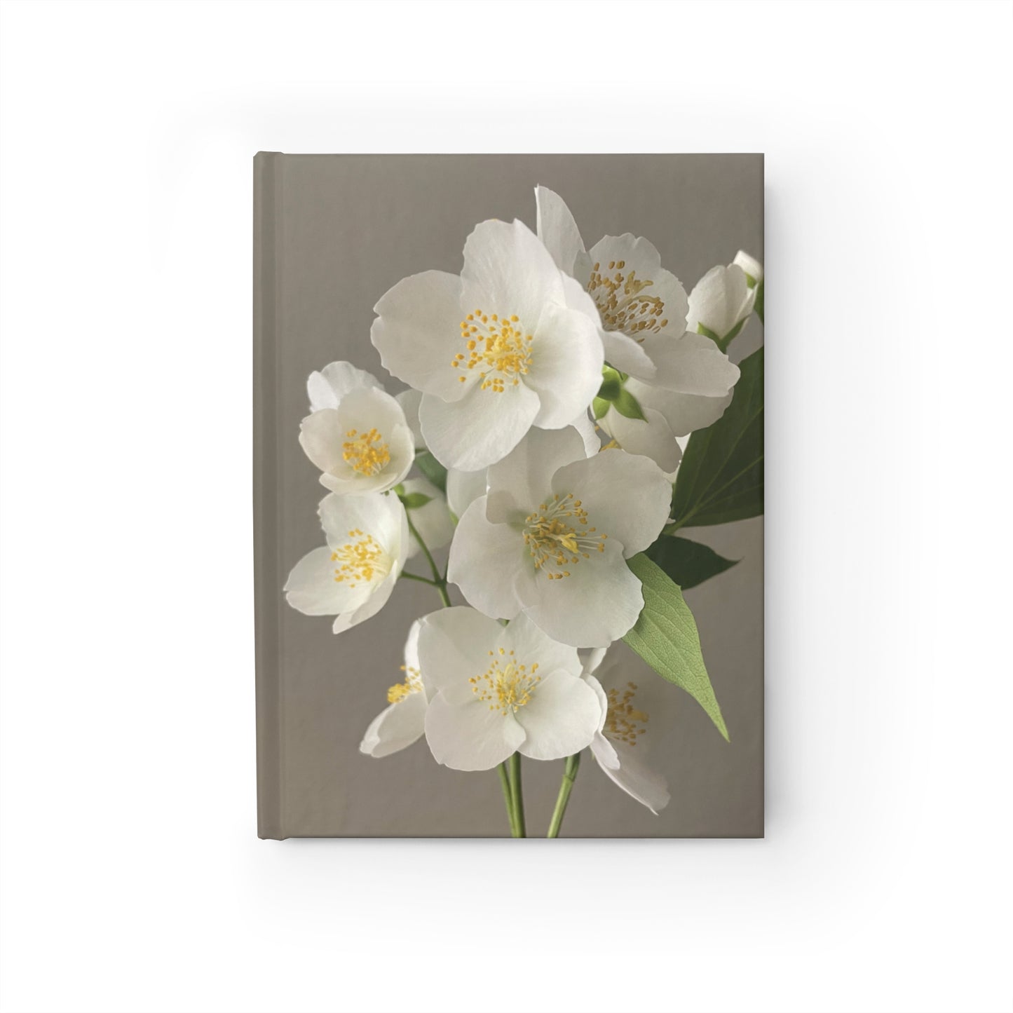 Delicate White Blossoms Journal - Ruled Line