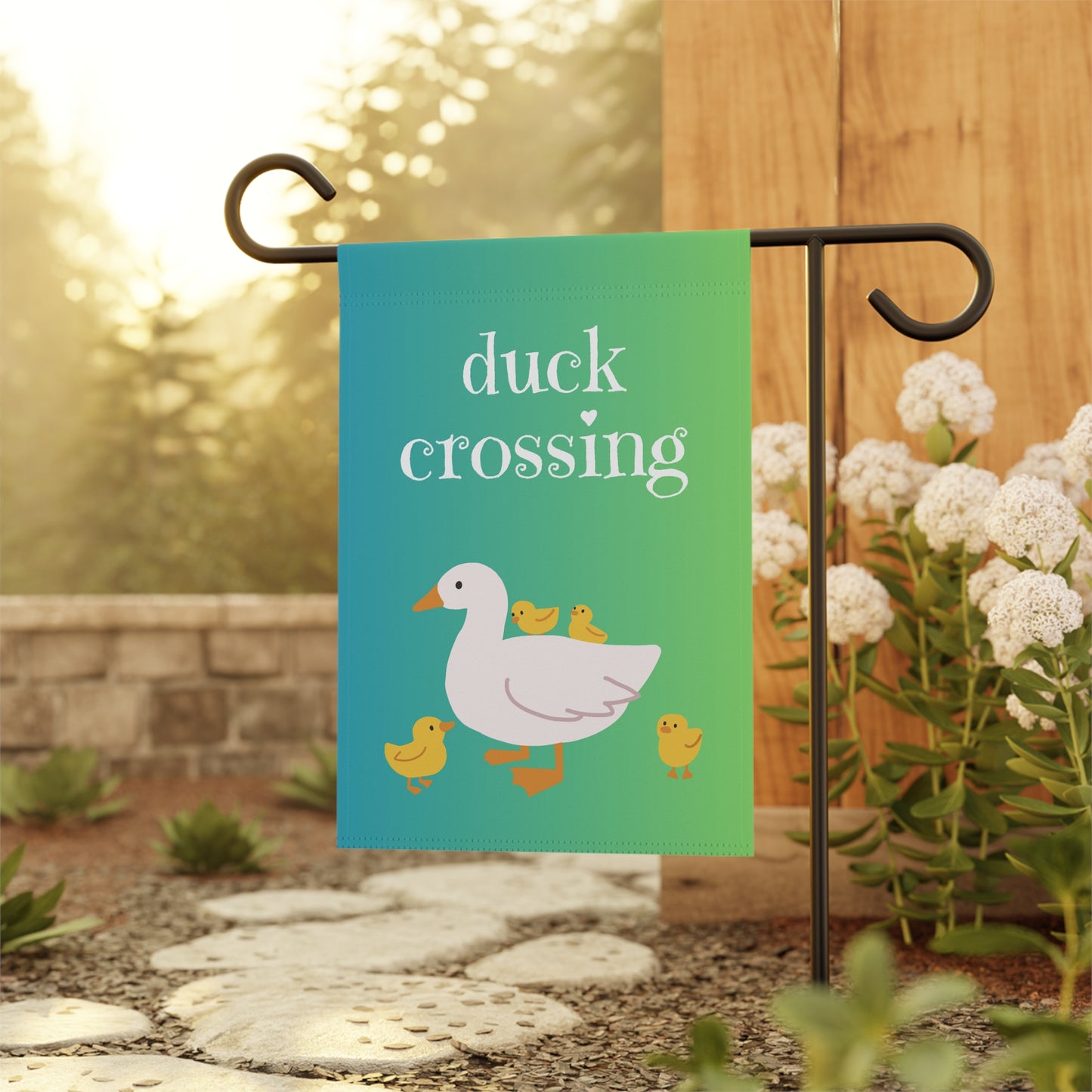 duck crossing / Garden Banner 12" x 18"