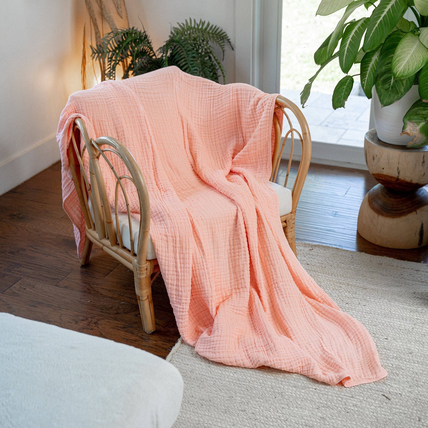 Premium Muslin Cotton Throw Blanket 50" x 60"