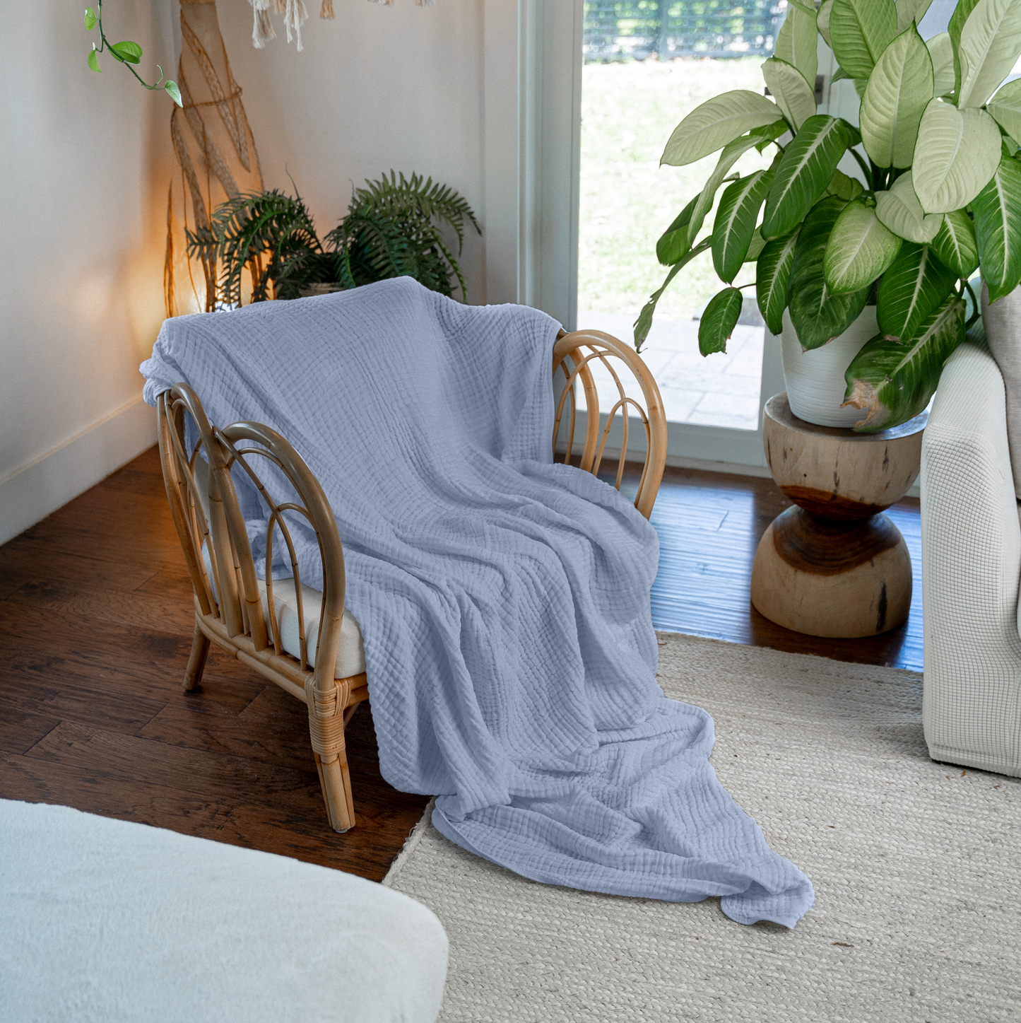 Premium Muslin Cotton Throw Blanket 50" x 60"