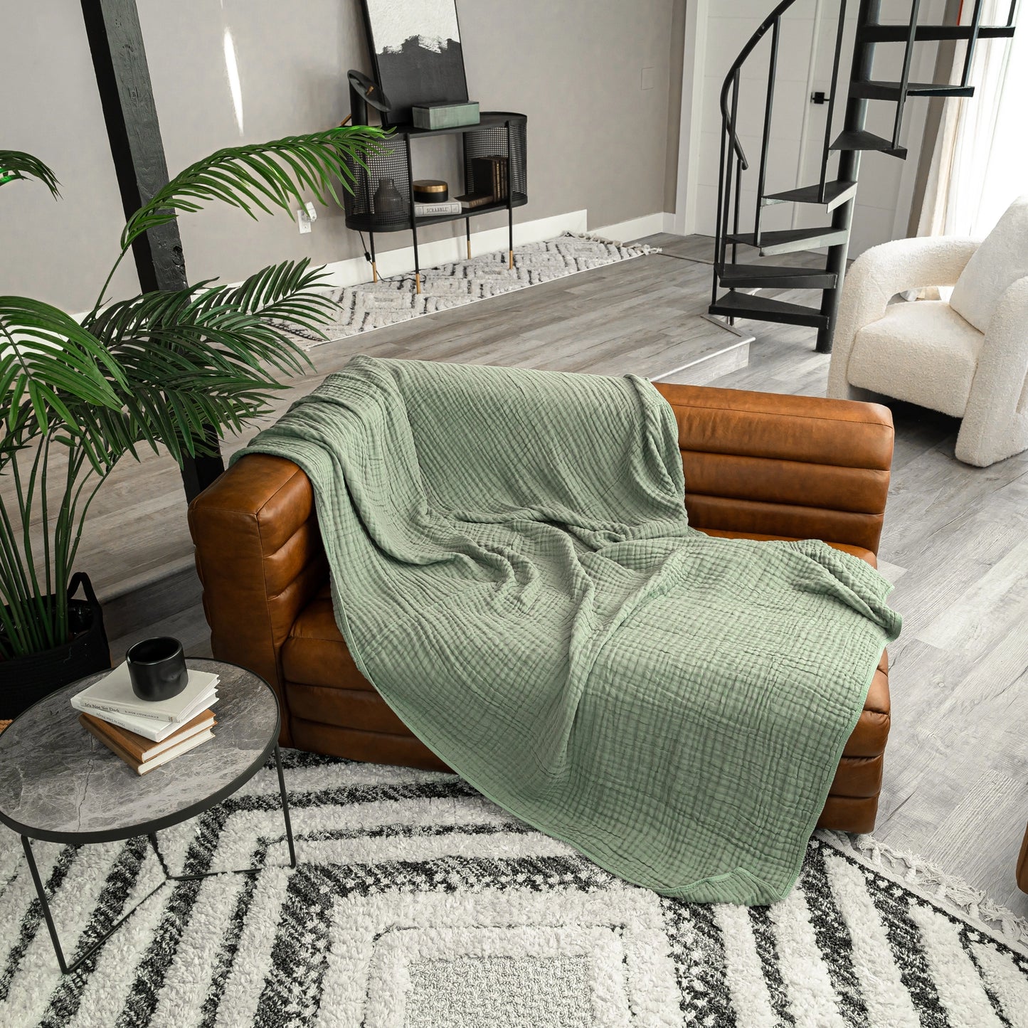 Premium Muslin Cotton Throw Blanket 50" x 60"