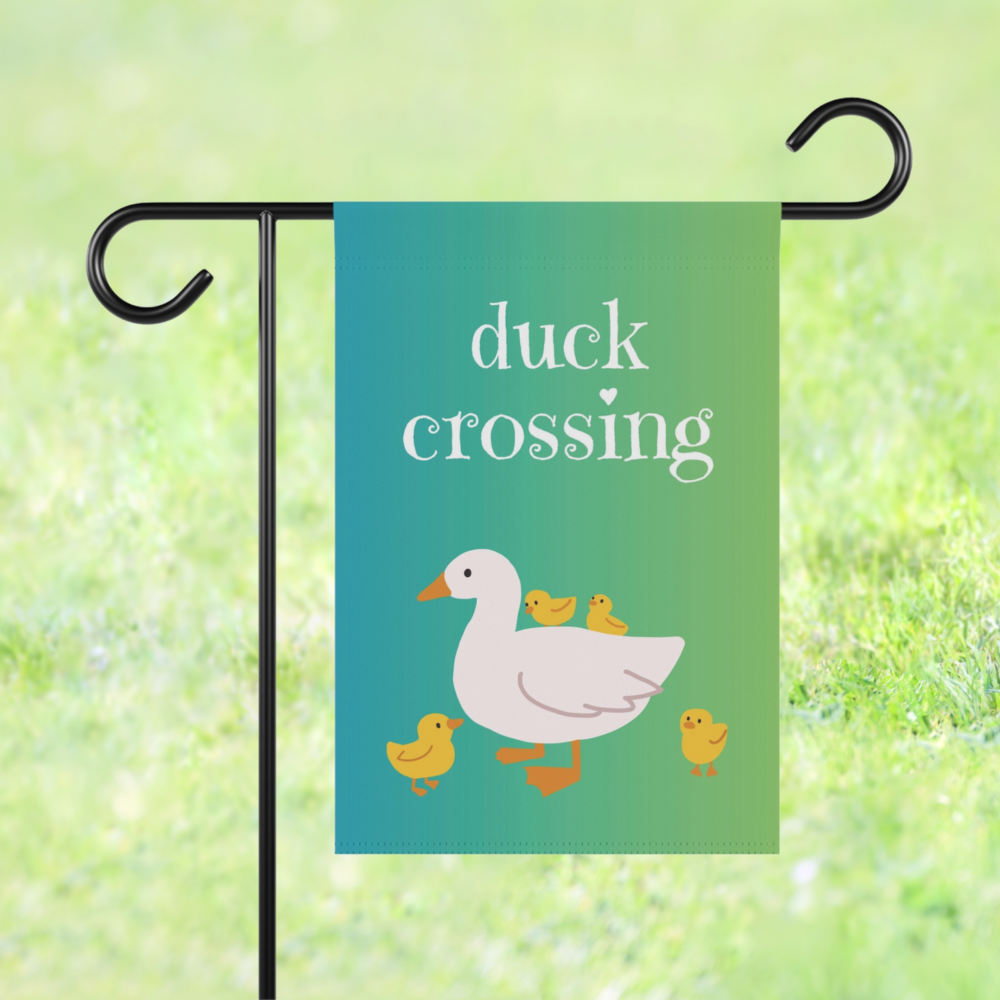 duck crossing / Garden Banner 12" x 18"