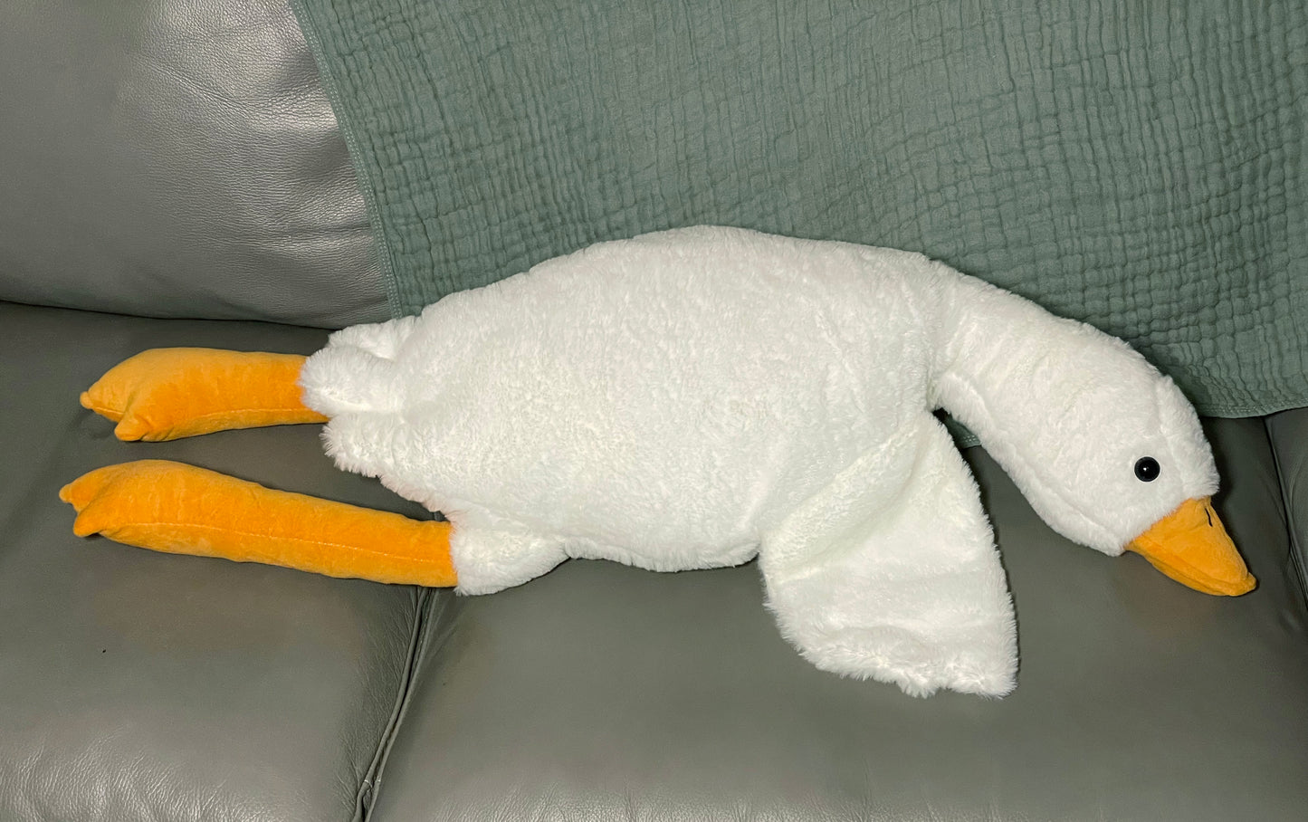 Fluffy White Pekin Duck 36" Plush Toy Pillow