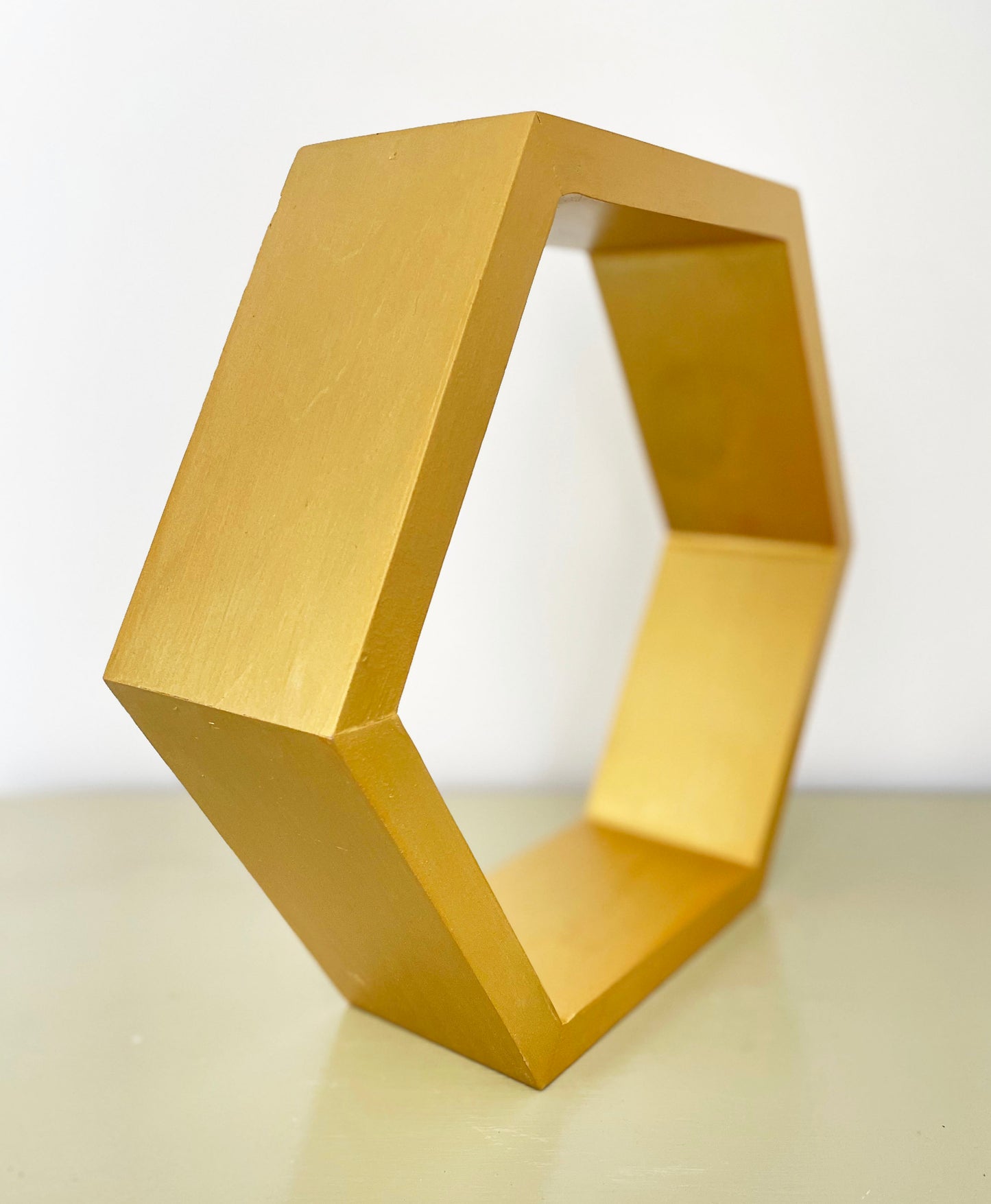 Golden Honeycomb Display Shelf