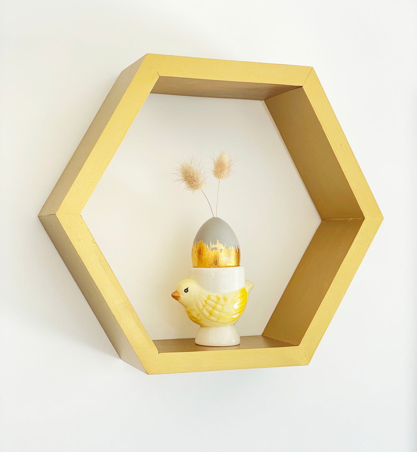 Golden Honeycomb Display Shelf