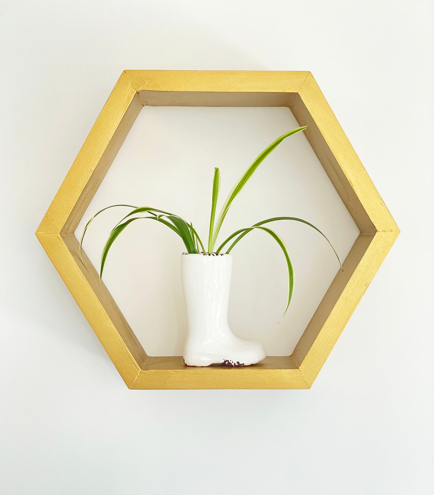 Golden Honeycomb Display Shelf