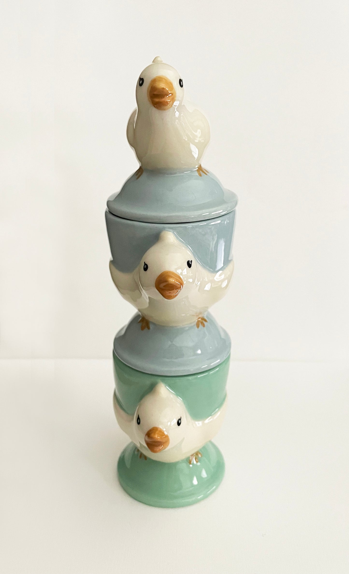 Chicken and Egg Cups, stacked set of 3