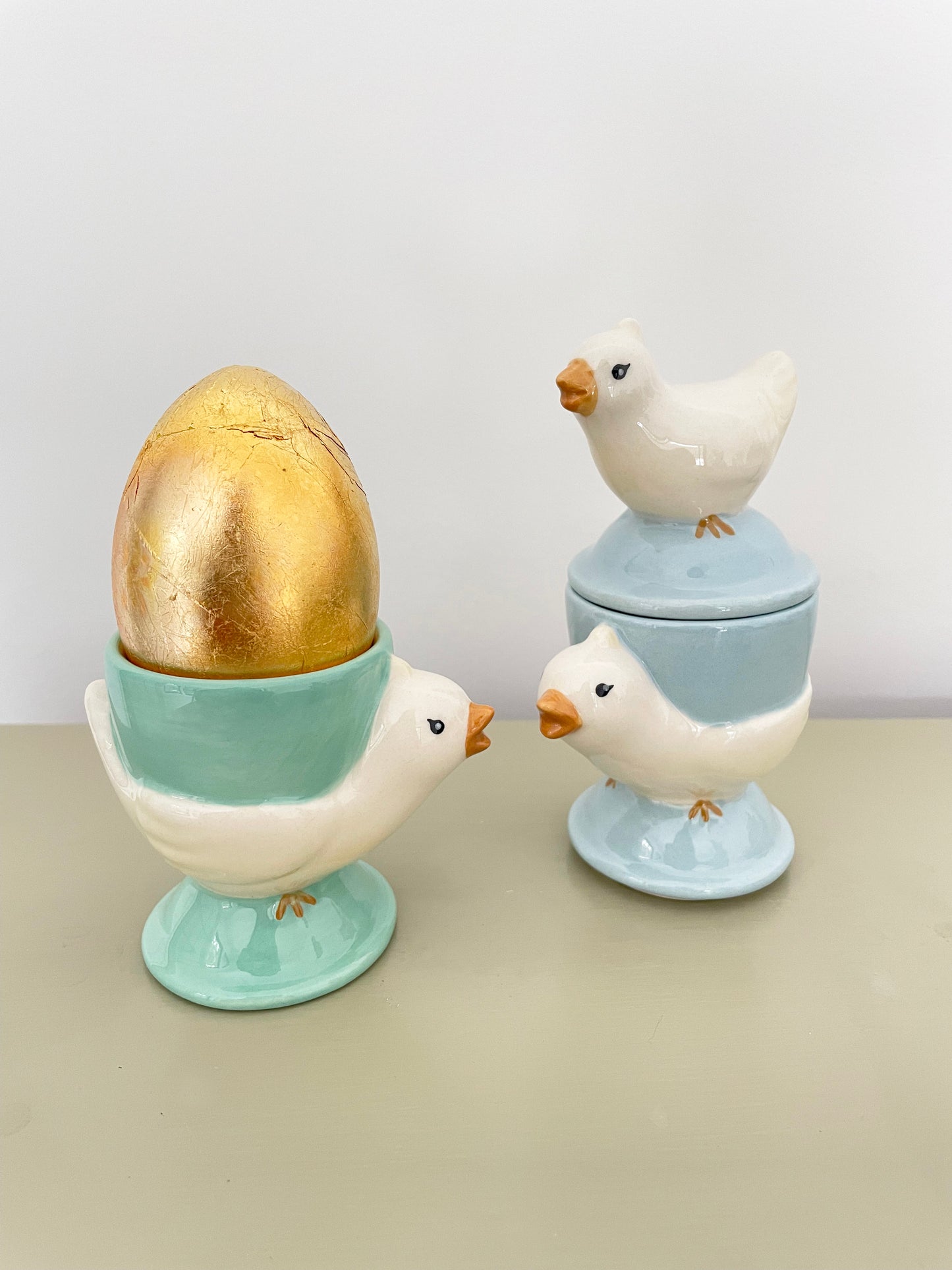 Chicken and Egg Cups, stacked set of 3
