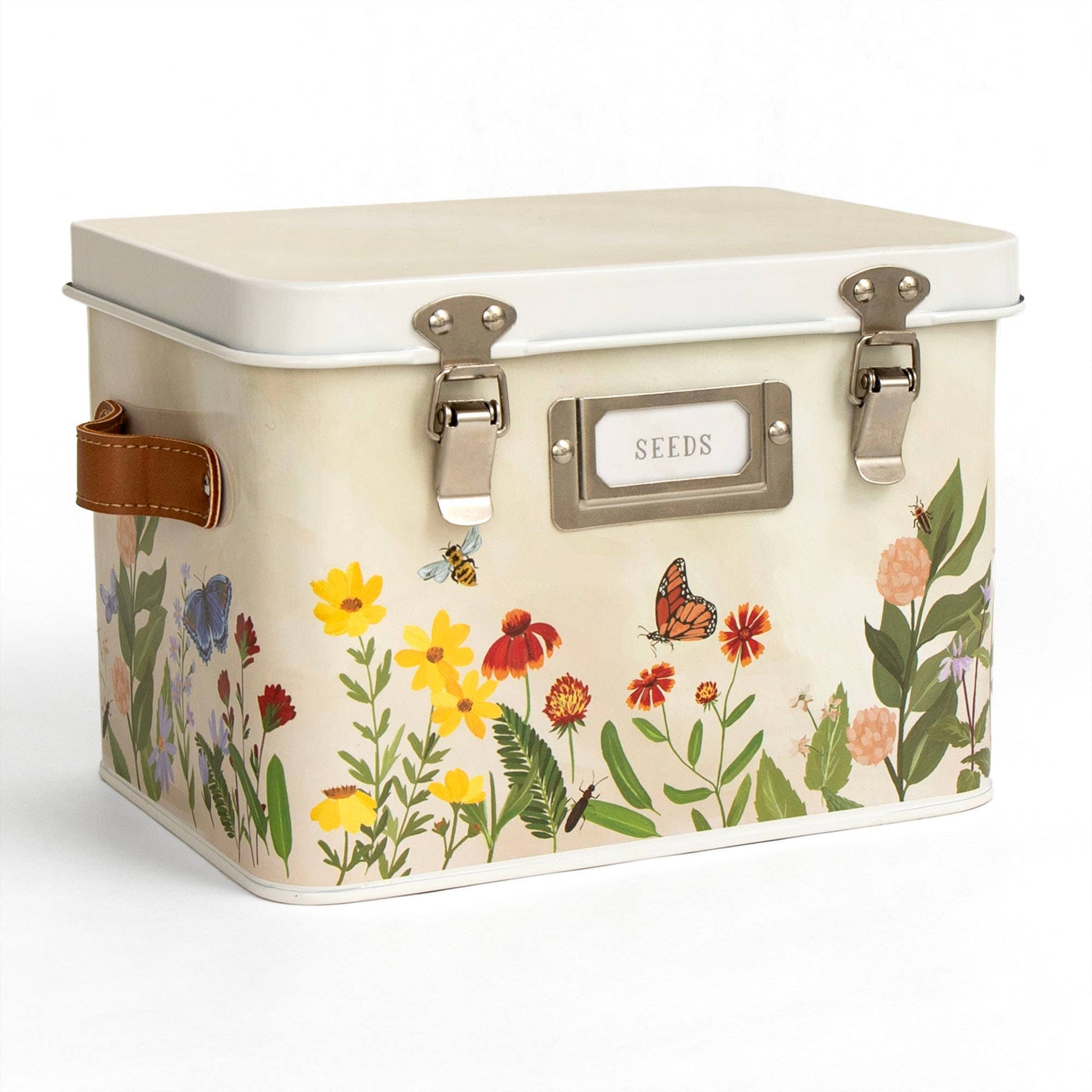 flower seed holder Wildflower Botanicals Tin Seed Storage Box – Duck Petals