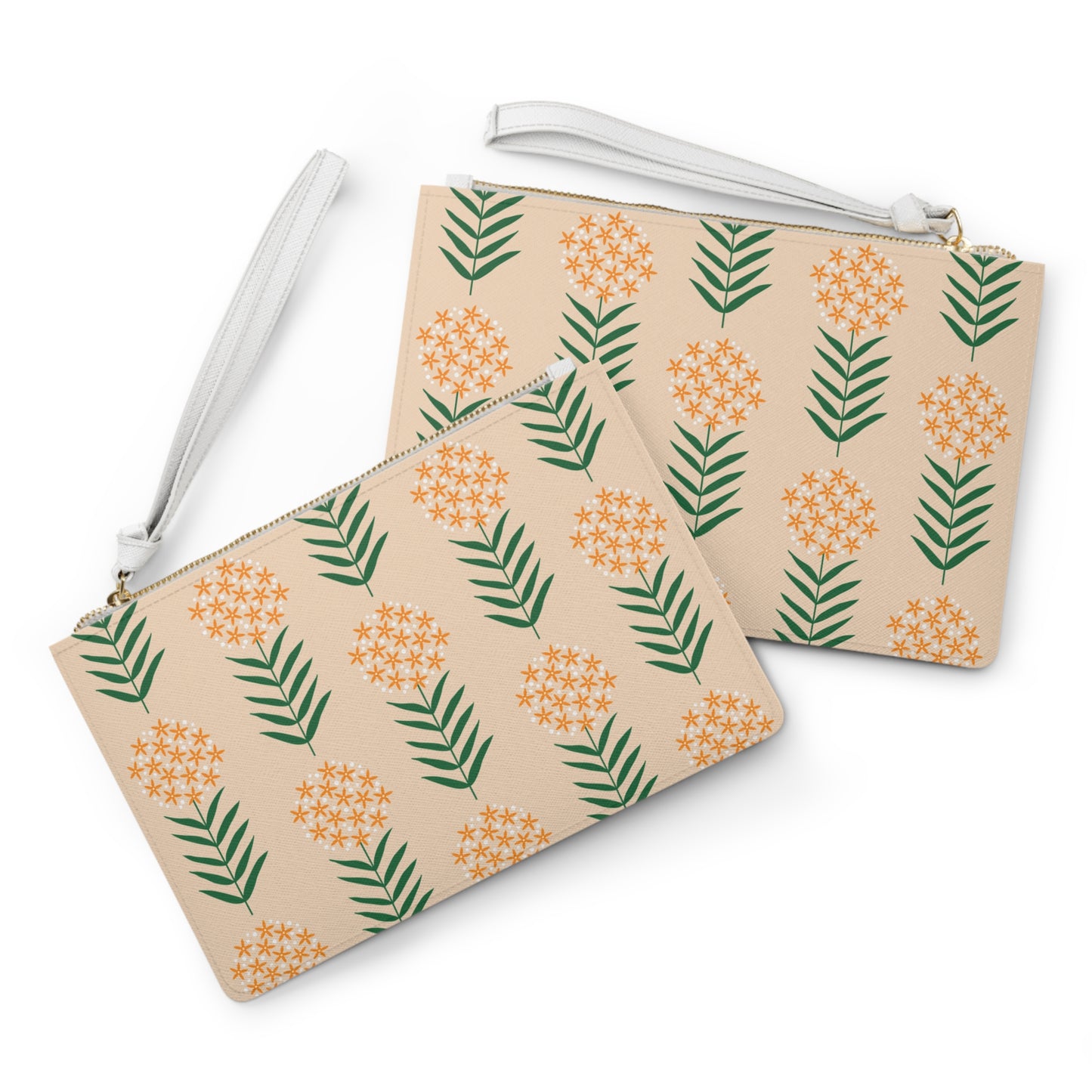 Super Slim Zippered Clutch Bag / Milkweed (Orange)