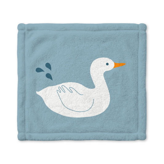 Minky Baby Duck Cuddle Blanket - Swim Time