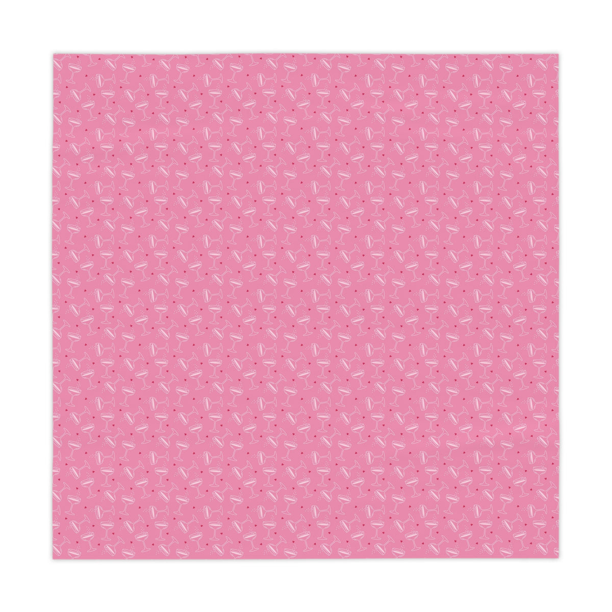 Cheers Bubbly Mahjong Party Tablecloth – Peony Pink + Cranberry