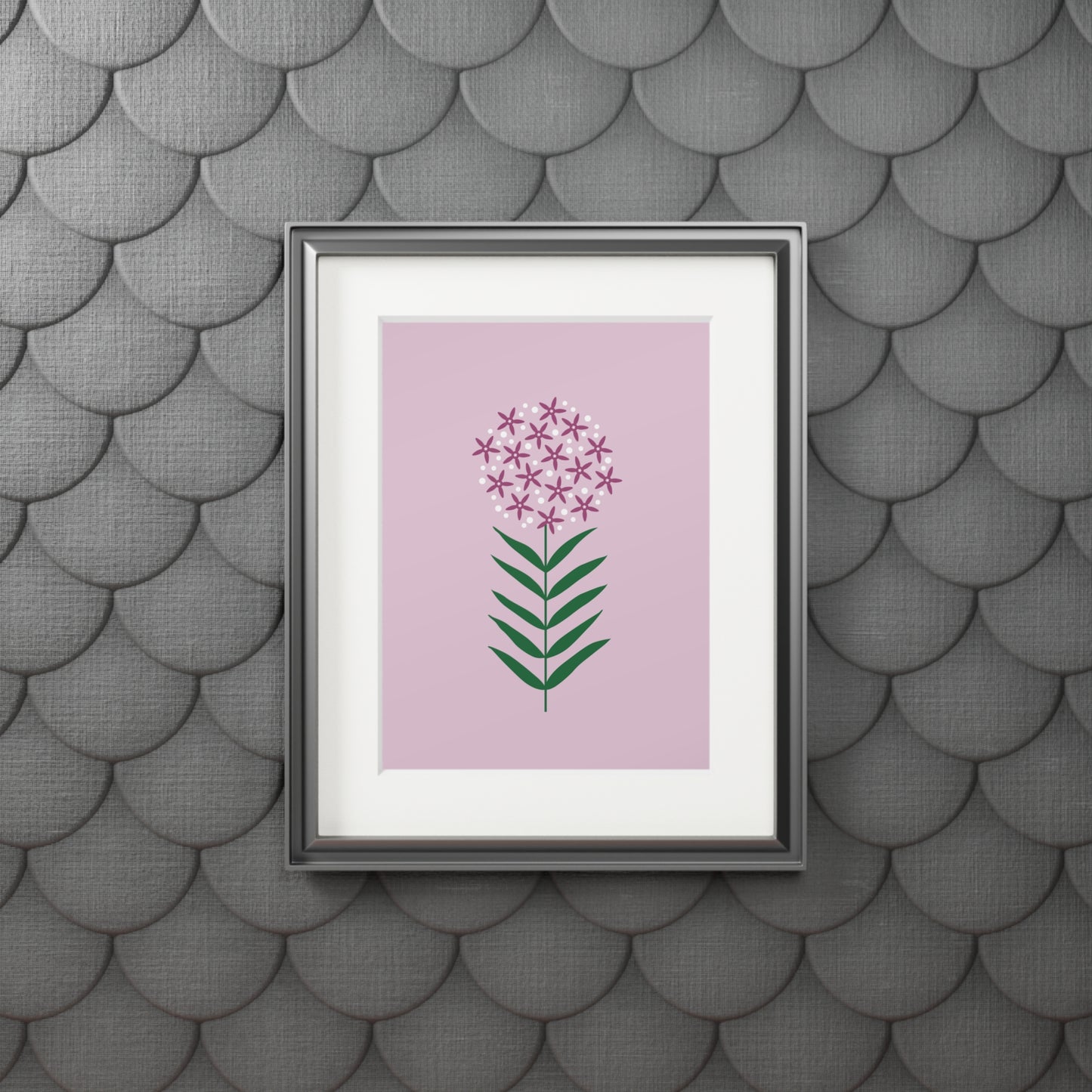 Milkweed Fine Art Print (Purple) with 11" x 14" white mat