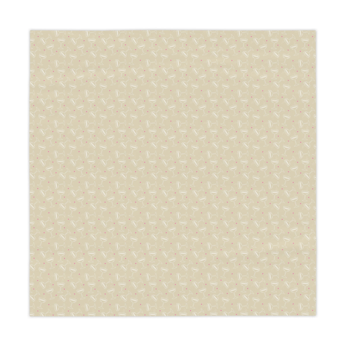 Cheers Bubbly Mahjong Party Tablecloth – Champagne + Rose