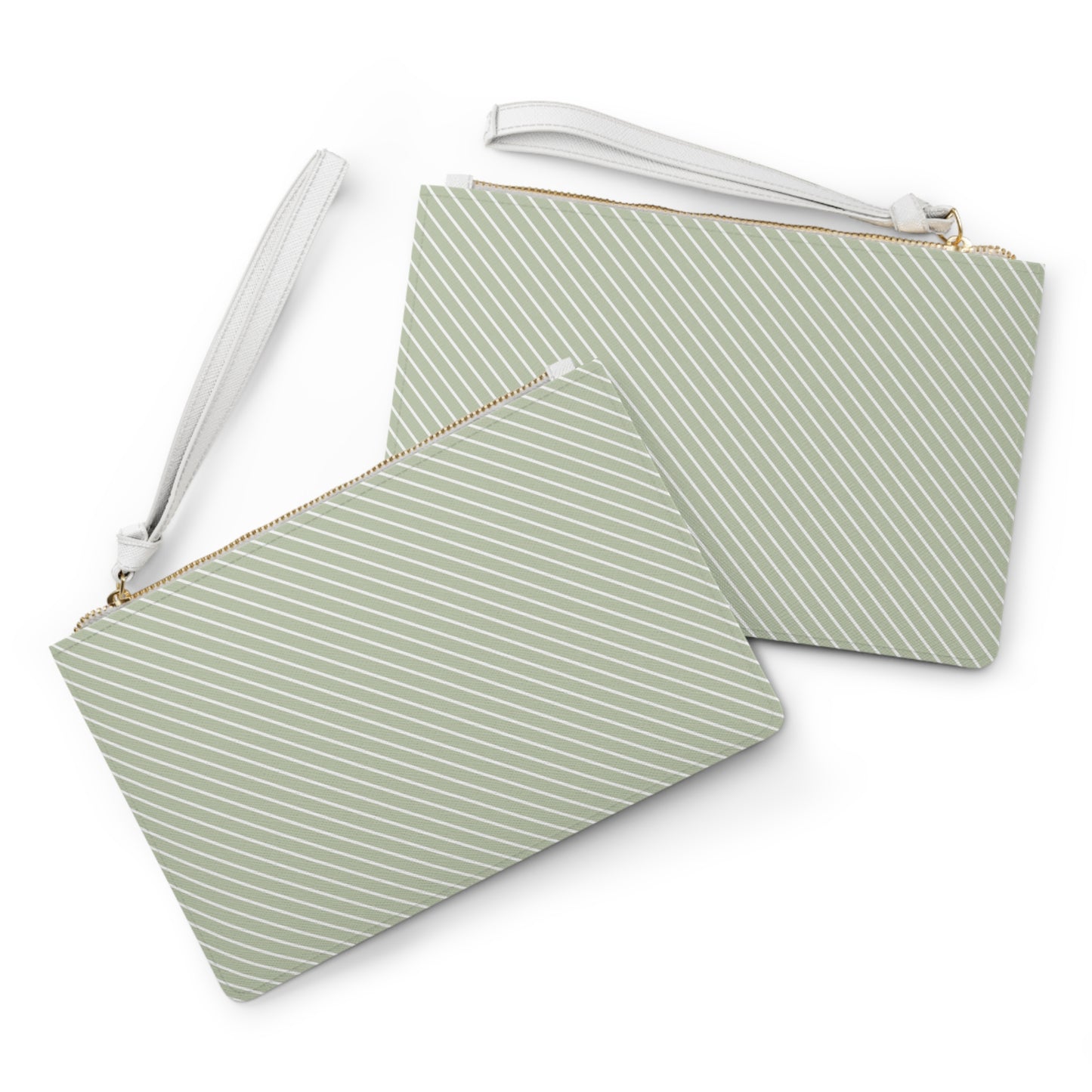 Super Slim Zippered Clutch Bag / Floss (Sage)