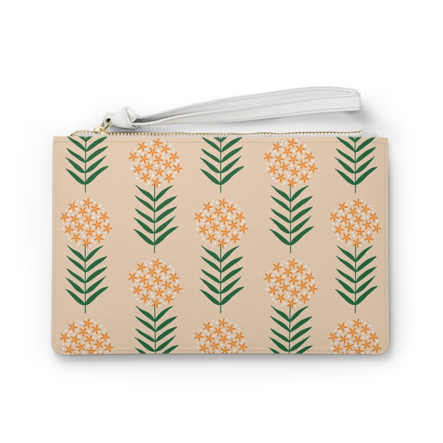 Super Slim Zippered Clutch Bag / Milkweed (Orange)