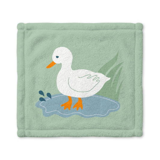 Minky Baby Duck Cuddle Blanket - Splash
