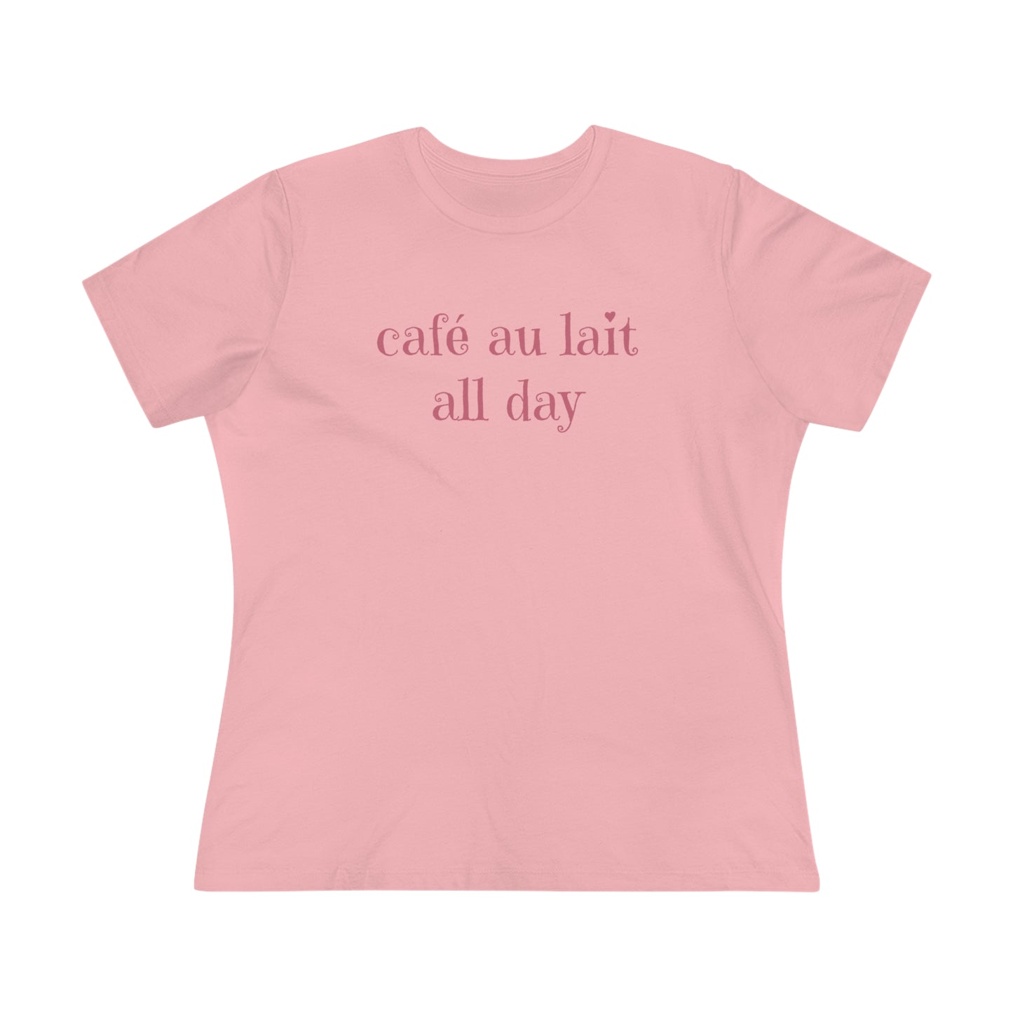 café au lait all day / women's premium tee