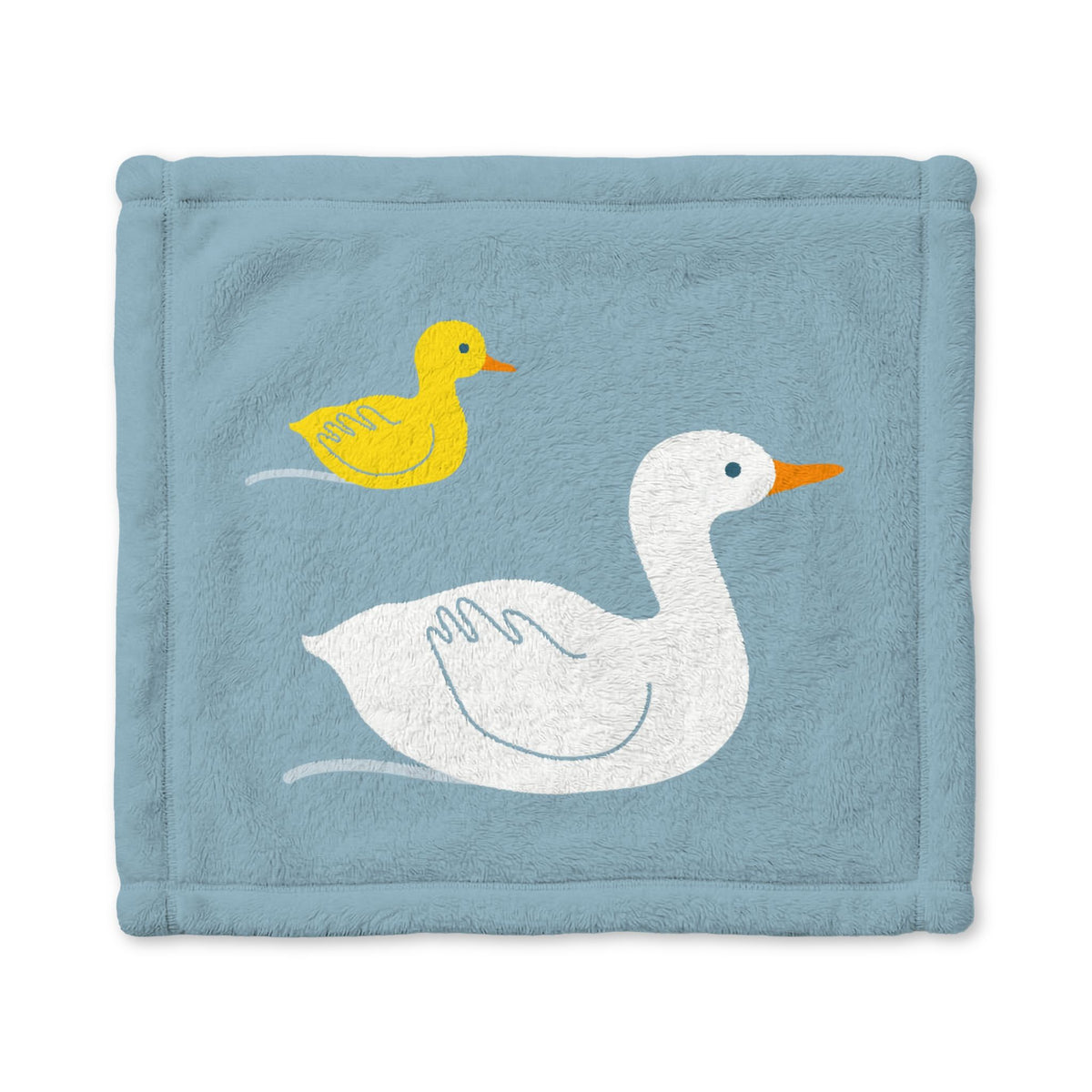 Minky Baby Duck Cuddle Blanket - Let's Swim
