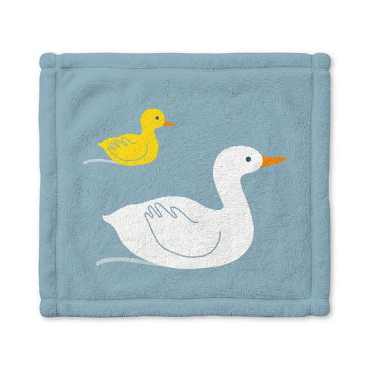 Minky Baby Duck Cuddle Blanket - Let's Swim