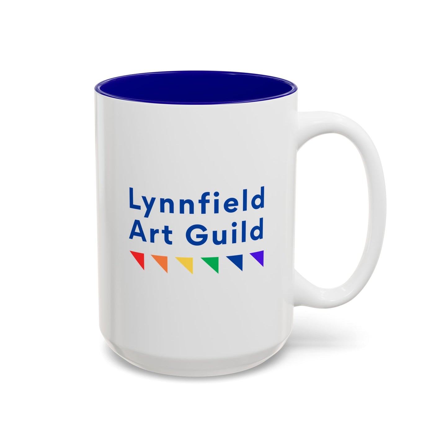 Lynnfield Art Guild Two-Tone Accent Mug (15oz) – indigo blue