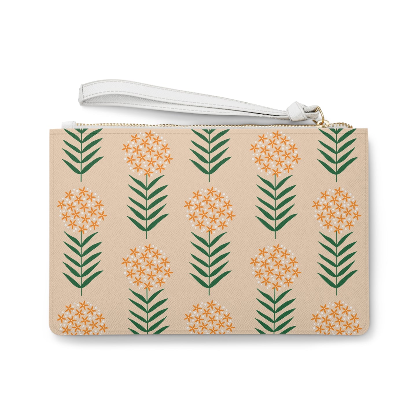 Super Slim Zippered Clutch Bag / Milkweed (Orange)