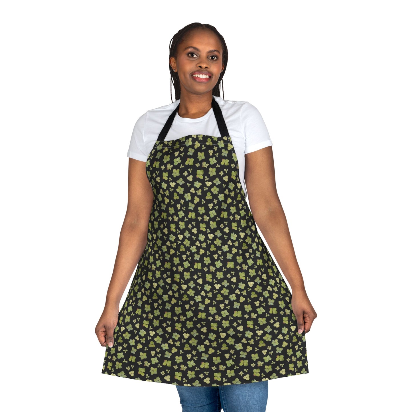 Hydrangea Garden Party Apron, Black