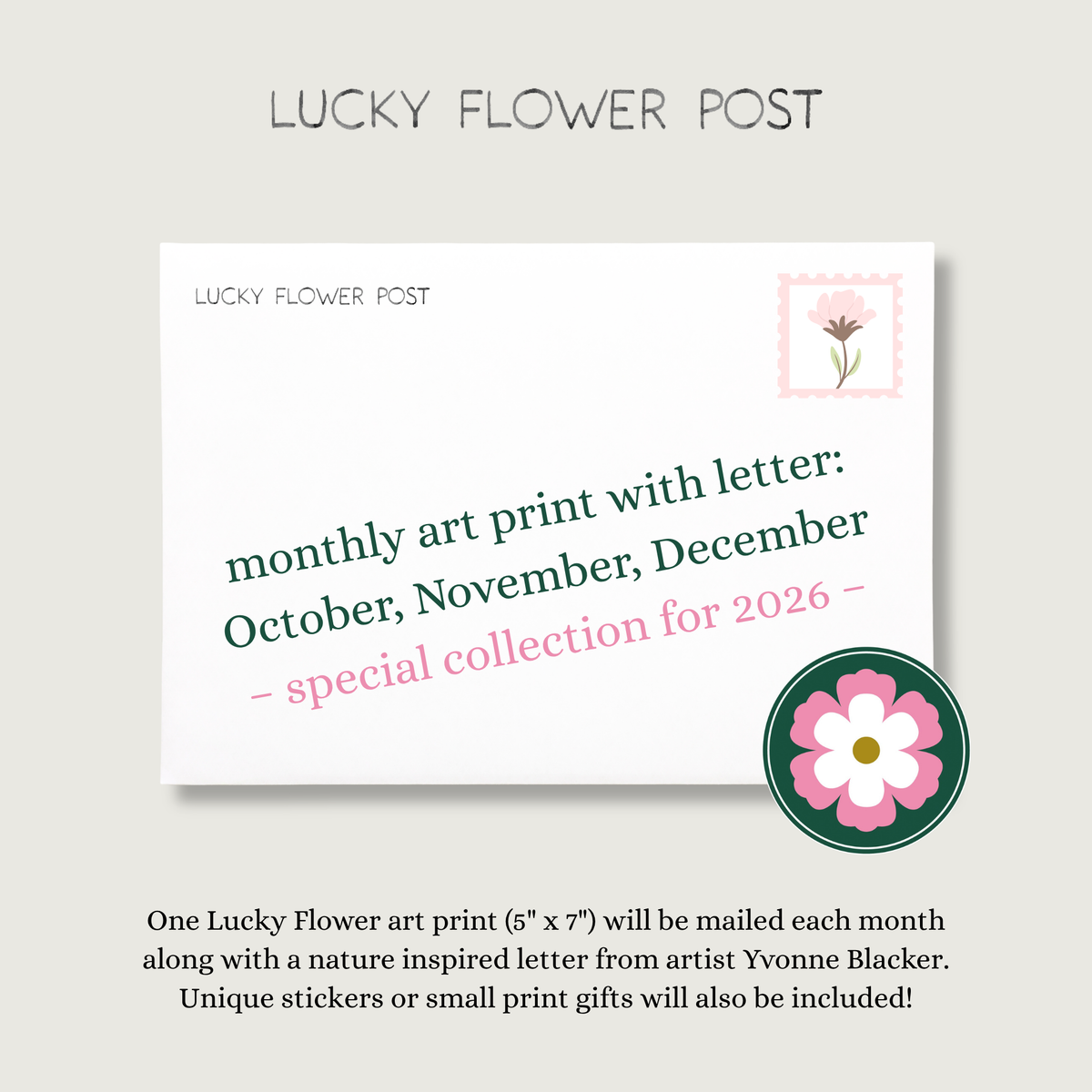 Lucky Flower Post Mail Club (Special Collection for Oct, Nov, Dec of 2026)
