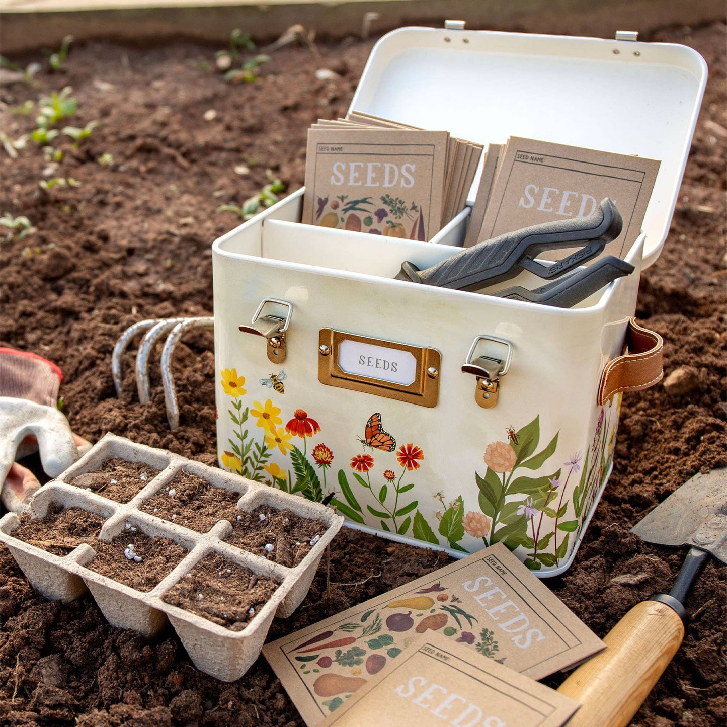 Wildflower Botanicals Tin Seed Storage Box