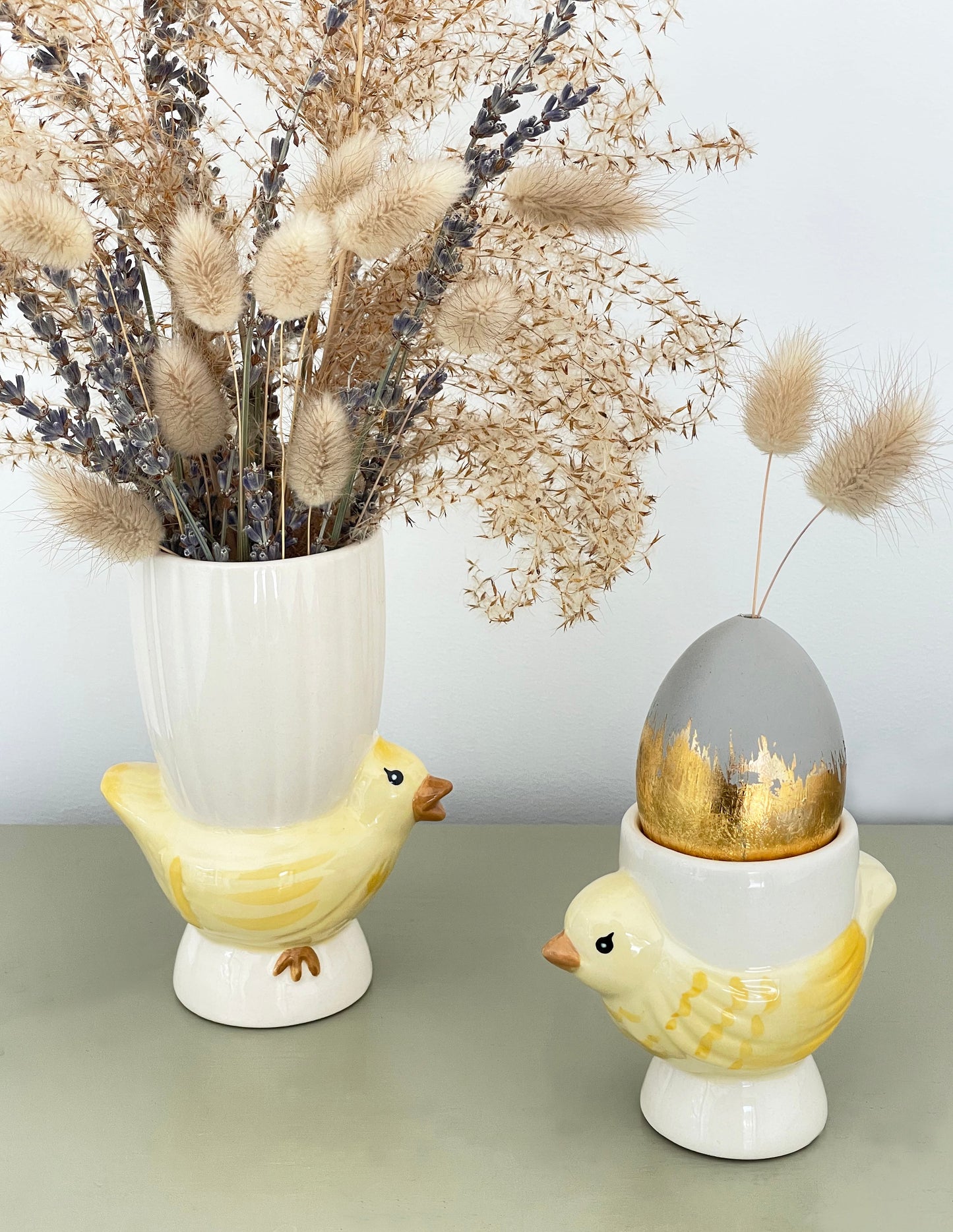 Yellow Chick Ceramic Bud Vase