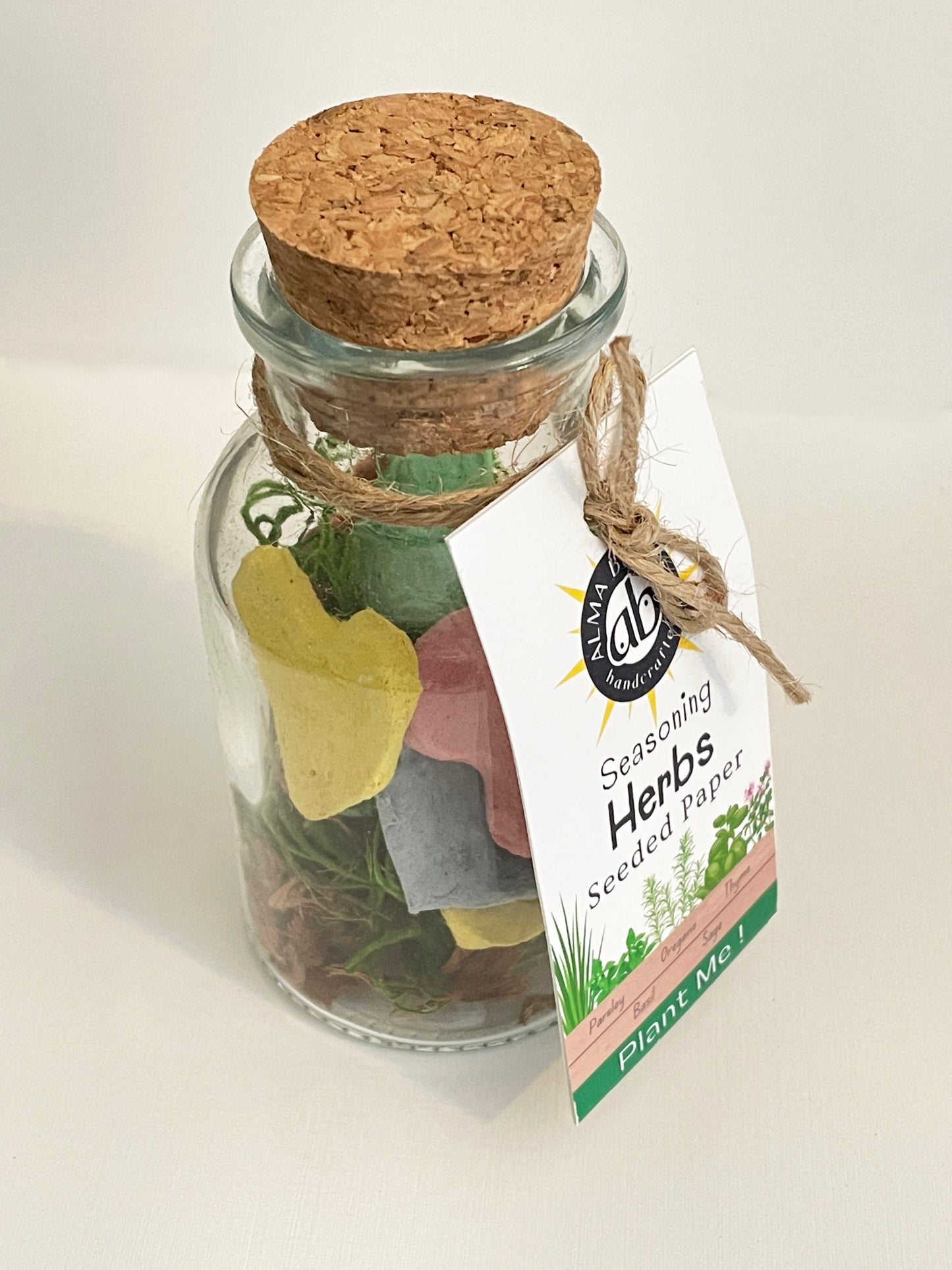Seasoning Herbs Seeded Paper in Glass Jar